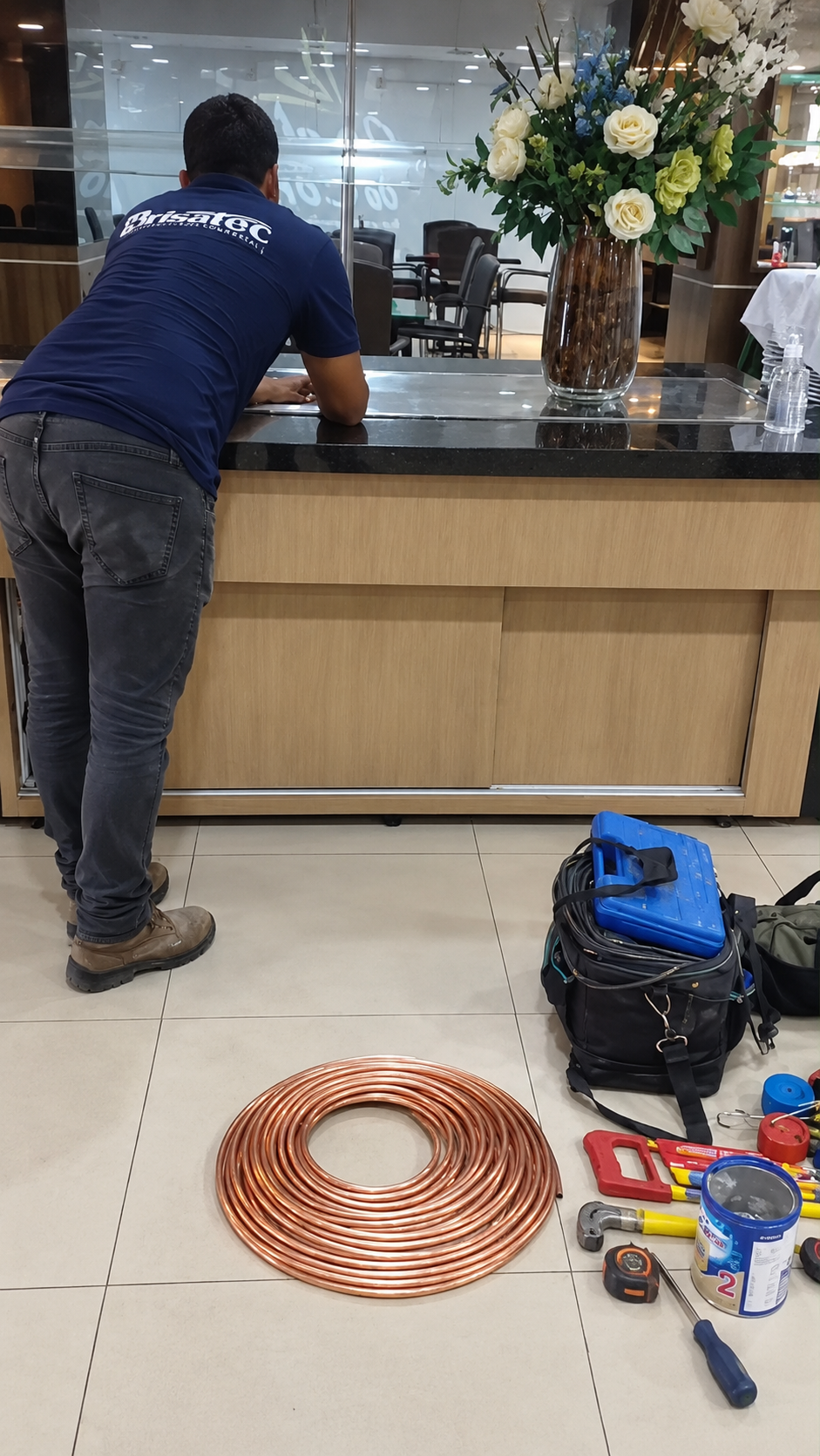 Pista fria — registro enviado pela Brisatec