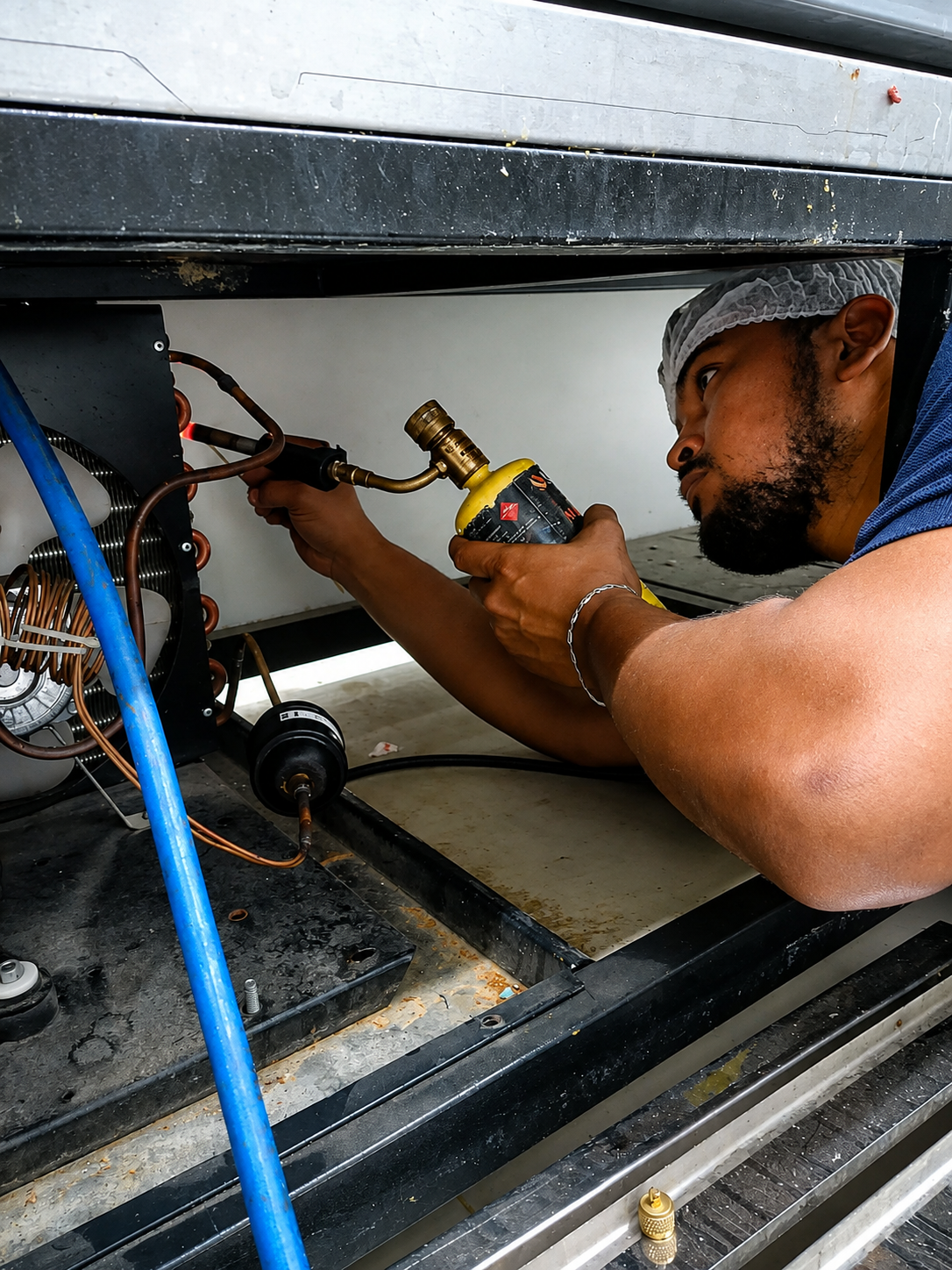 Reparo em condensadora — registro enviado pela Brisatec